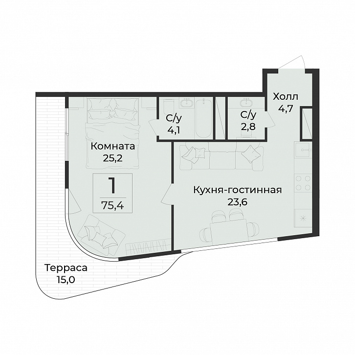 Помещение 0000053227 (Нега) планировка
