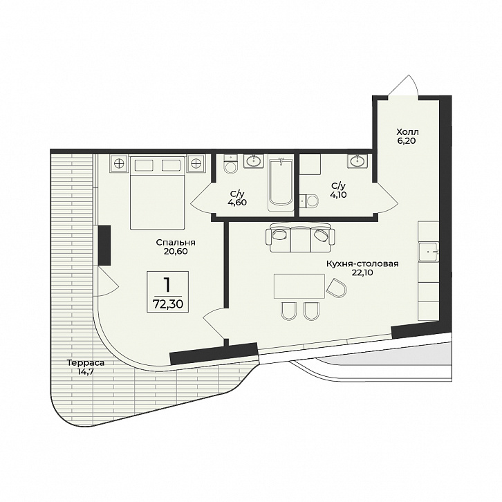 Помещение 0000050529 (Нега) планировка