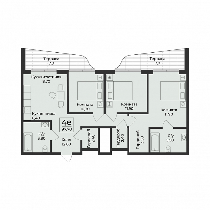 Помещение 0000046830 (Нега) планировка