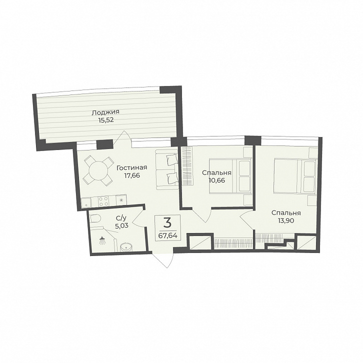 Помещение 0000044846 (Tamerun) планировка