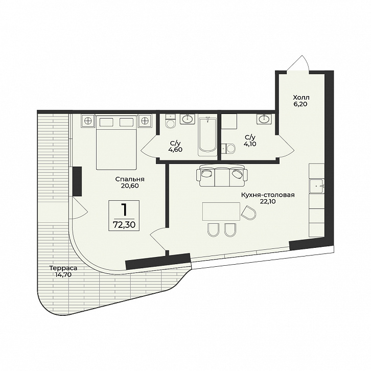 Помещение 0000050584 (Нега) планировка