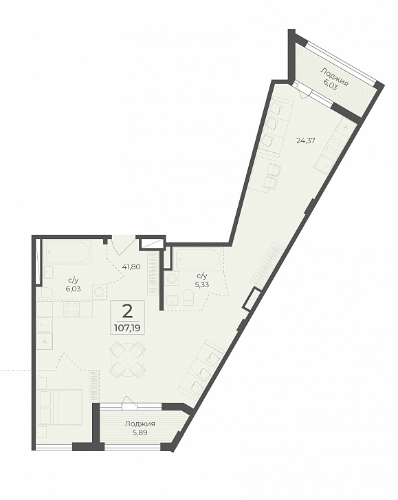 Помещение 0000036463 (Botanica; ) планировка