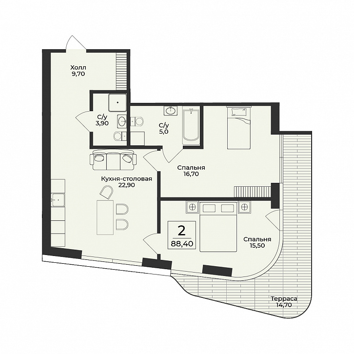 Помещение 0000050543 (Нега; ) планировка