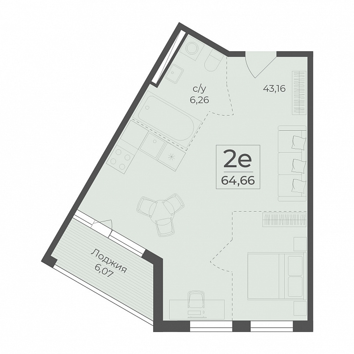 Помещение 0000036476 (Botanica; ) планировка