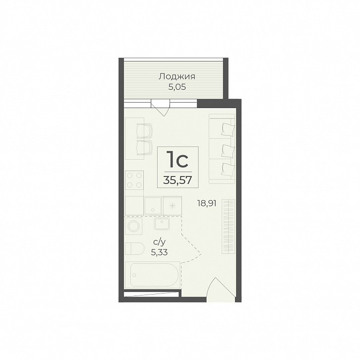 Помещение 0000036733 (Botanica; ) планировка