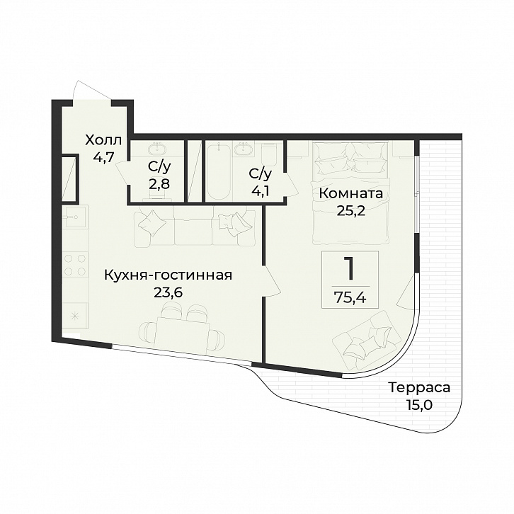Помещение 0000053293 (Нега) планировка