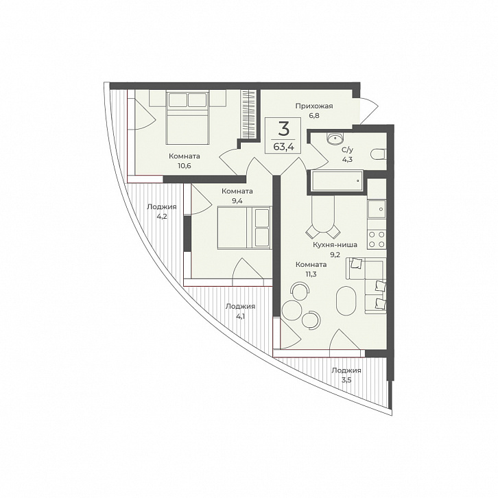 Помещение 0000046860 (Форос) планировка