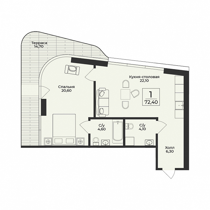 Помещение 0000050548 (Нега) планировка