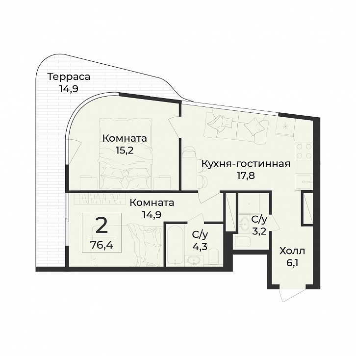 Помещение 0000053244 (Нега) планировка