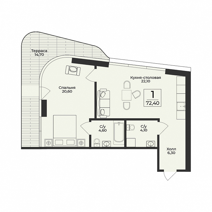 Помещение 0000050587 (Нега) планировка